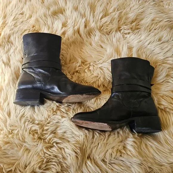 Coach Jesika Black Genuine Leather Ankle Boots Size 7 - Picture 5 of 7